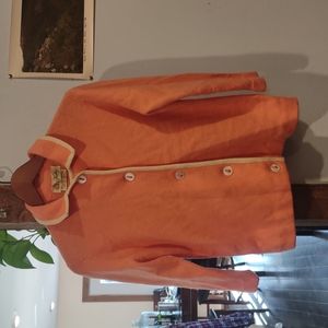 Hadley salmon colored cardigan, size 36 80% lambs wool, 20% angora rabbit hair